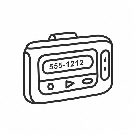 Device Message Numbers Old Pager Pager Sms Walky Talky Icon