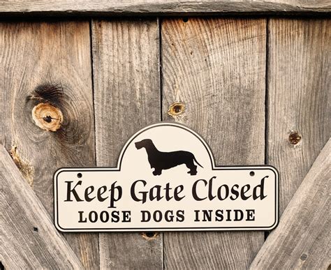 Dachshund Gate Or Door Sign Sign Barn Sheffield In The Berkshires