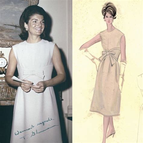 Jackie Kennedy Wearing A Nina Ricci Dress Around Jackie