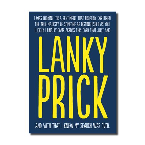 Lanky Prick The Buddy Fernandez Card Company