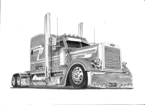 Image Result For Custom Peterbilt Truck Drawings Custom Peterbilt