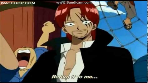 Shanks gives Luffy his hat - YouTube