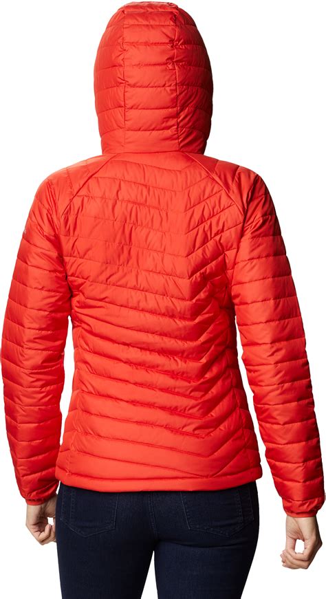 Columbia Powder Lite Hooded Jacket Women Bold Orange At Uk