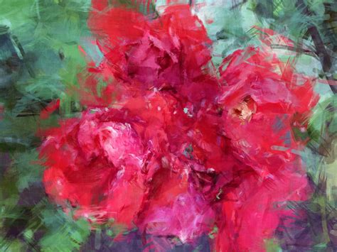 Red Flowers Oil Painting Free Stock Photo Public Domain Pictures