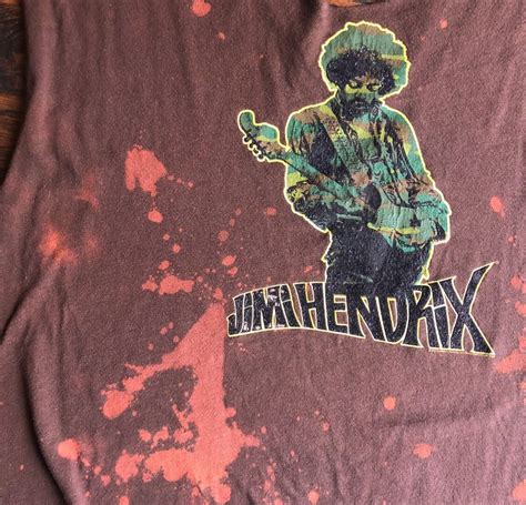 Jimi Hendrix One Of A Kind Hand Distressed Acid Wash Tank Top Womens