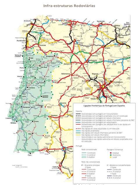 Mapa Estradas Portugal E Espanha Mapa De Portugal
