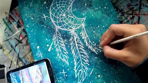 Speed Painting A Galaxy Dream Catcher Inspired By Themindblossom