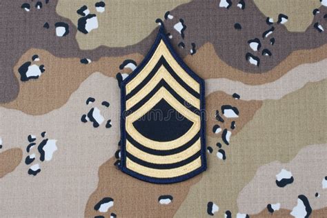May 12 2018 Us Army Master Sergeant Rank Patch On Desert Camouflage