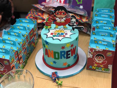 Guess whose birthday it was a few days ago??? Ryan's world custom cake | Birthday party cake, Boy birthday party themes, Candy bar party