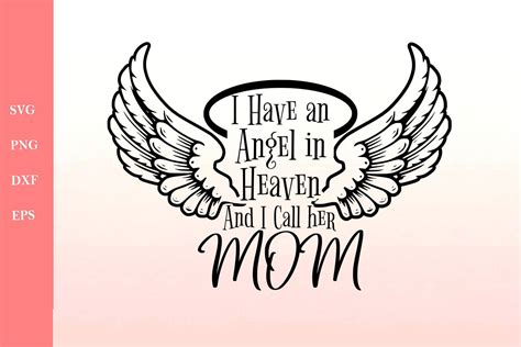 Angel In Heaven Mom Svg