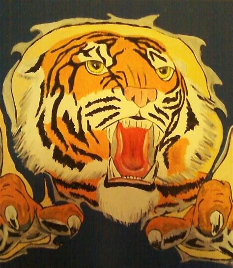 Auburn Tiger Painting By Dominic Whatley Fine Art America