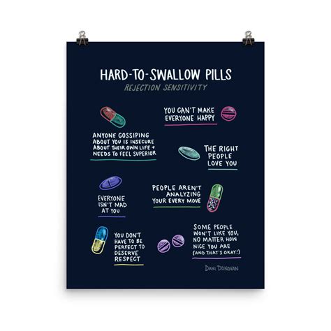 Hard To Swallow Pills Rejection Sensitivity Poster • Dani Donovan