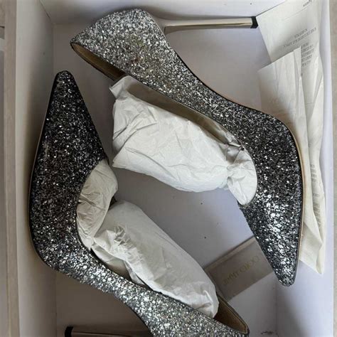 Jimmy Choo Abel Glitter Heels Gem