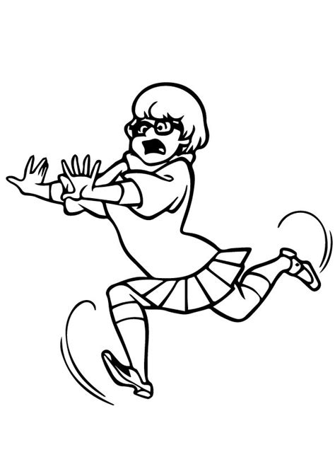Free And Printable Scooby And Velma Coloring Picture Assignment Sheets