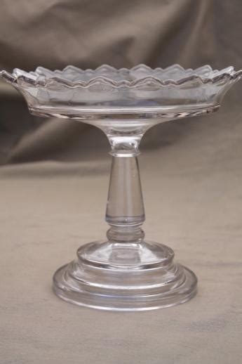 antique glass comport tall glass compote bowl  fruit