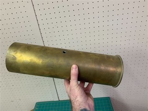 Large Brass Shell Casing 105mm