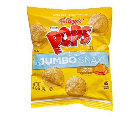 Kelloggs Corn Pops Cereal Jumbo Snax Caramel Crunch Pouch Stockup Market