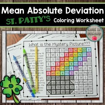 You may use a calculator, but you must show your work!! Mean Absolute Deviation Coloring Worksheet by Math in ...
