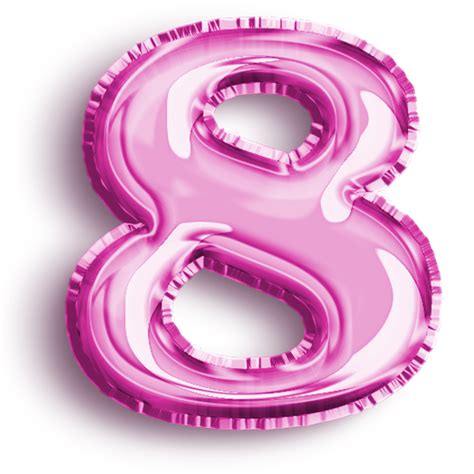 Number 6 Metallic Pink Number Balloon Airfoil Filled Number