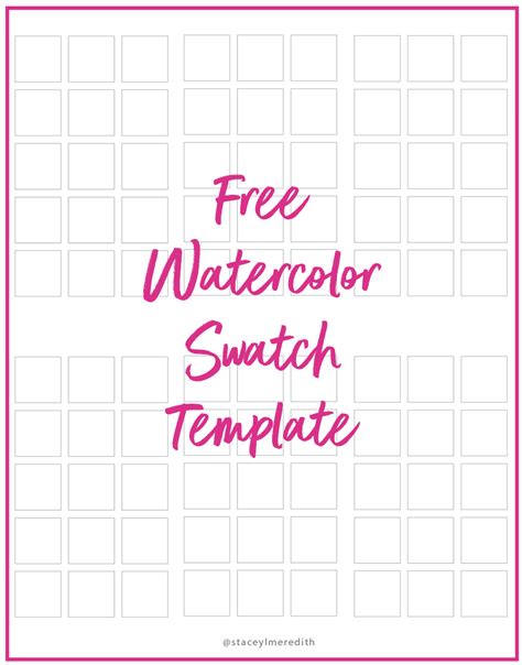 Free Watercolor Swatch Template — Meredith Design Co