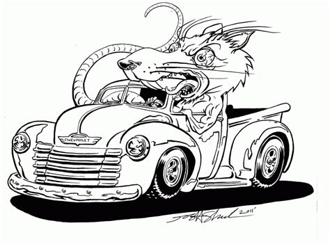 Also make sure that the painting is neatly done and that the activity is fun filled. 7 Pics Of Rat Rod Cars Coloring Pages - Rat Fink Hot Rod ...