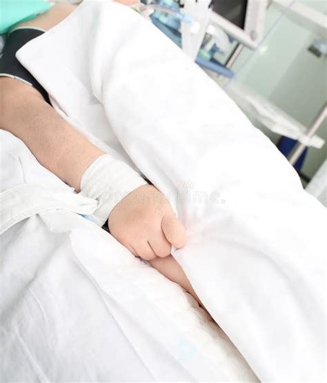Hand Critically Ill Patients In The Icu Stock Image Image Of Holding