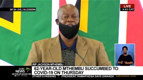 He is the 5th president of the republic of south africa and following the resignation of president jacob zuma, he was sworn in as president. Jackson Mthembu Funeral - President Cyril Ramaphosa To ...