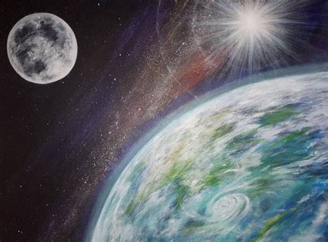 Earth Painting In 2021 Space Painting Painting Art