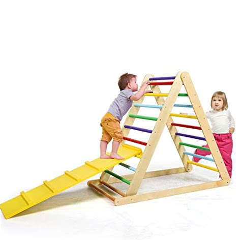 Review For Honey Joy Triangle Climber With Ramp 2 In 1 Indoor Toddler