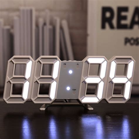 Tik Tok Viral 3d Led Clock Desktop Alarm Clock Modern Digital Wall