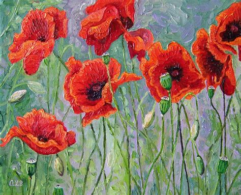 Audras Oil Paintings Red Poppies Red Poppies Watercolor Poppies