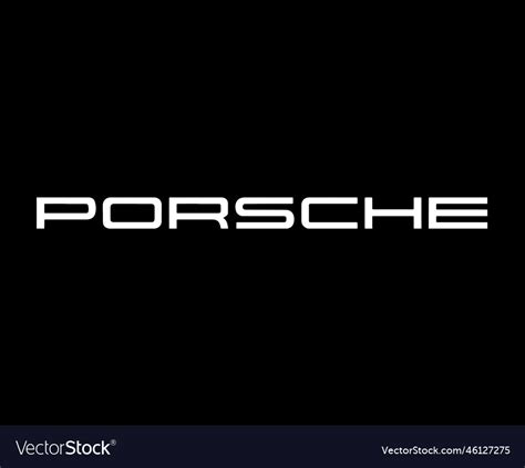 Porsche Logo Brand Car Symbol Name White Design Vector Image