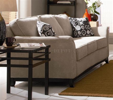 Beige, sofa sofas & couches : Beige Chenille Fabric Modern Living Room Sofa w/Options