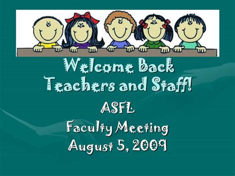 Ppt Welcome Back Teachers And Staff Powerpoint Presentation Free