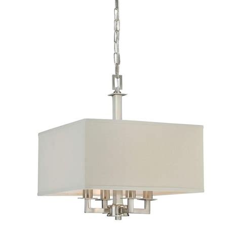 Brushed nickel kitchen dining room chandelier ceiling. Hampton Bay Menlo Park 4-Light Brushed Nickel Pendant ...