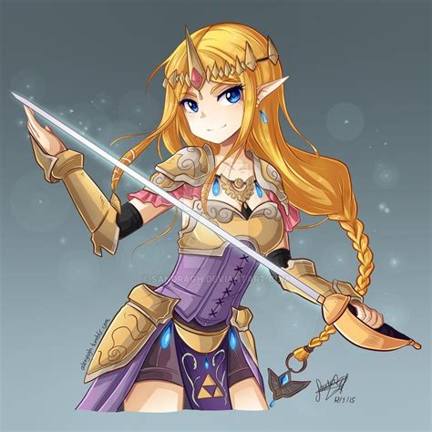 Princess Zelda Hyrule Warriors Manga Style Zelda Drawing Zelda Video