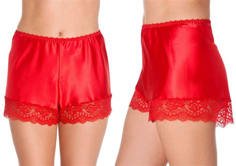 Womens Luxury Satin Camisole Cami French Knicker Set Various Colours