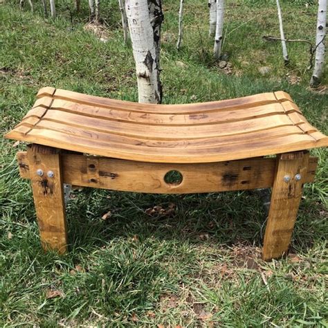 Bench Made From Repurposed Wine Barrel Staves By Repurposedbyreali
