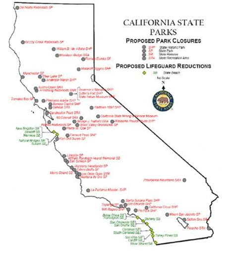 California State Parks Camping Map Printable Map