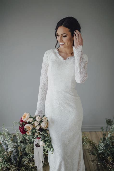 25 Modest Wedding Dresses With Long Sleeves Lds Daily