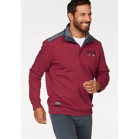 Apprécié pour sa douceur et son confort au porté, il vous séduira ! Sweat-shirt col camionneur épaules inserts chambray homme ...