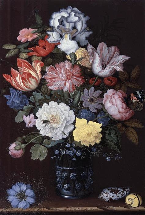 Floral Still Life With Shells Painting By Balthasarvanderast Pixels