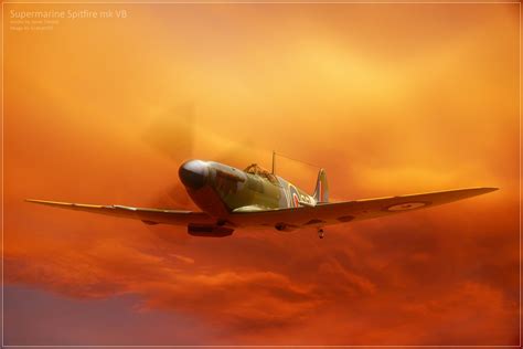 Airplane Flying Through Sunset Clouds By Grahamtg