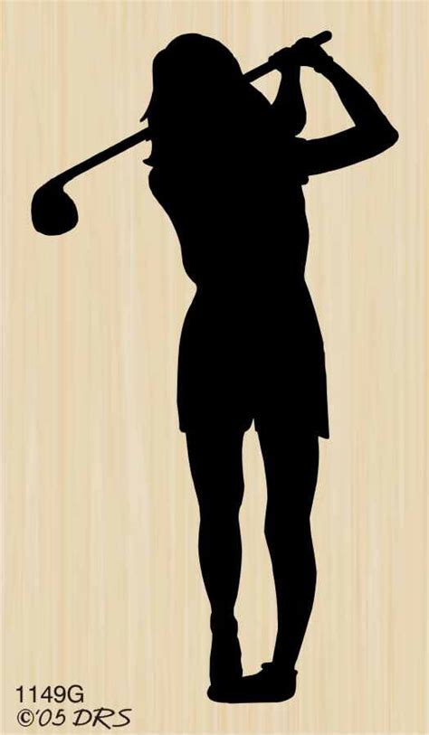 Silhouette Female Golfer 1149g Drs Designs