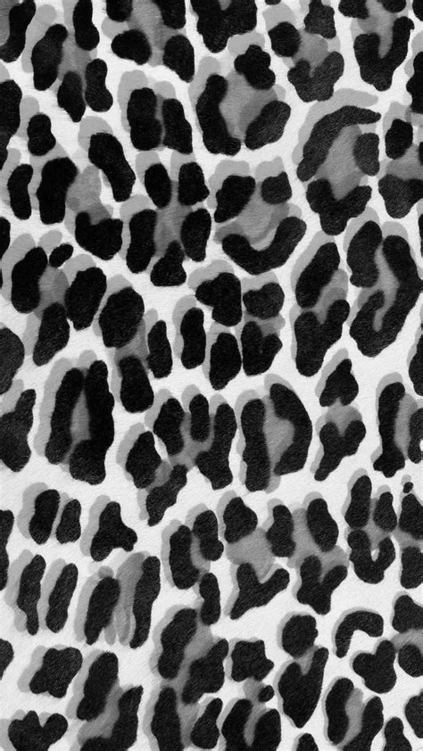 Download A Black And White Image Of A Leopard Print Wallpaper