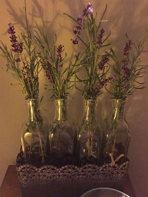 Fresh Lavender Glass Vase Vase Decor