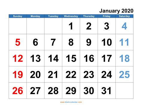 2020 Printable Monthly Calendars Qualads