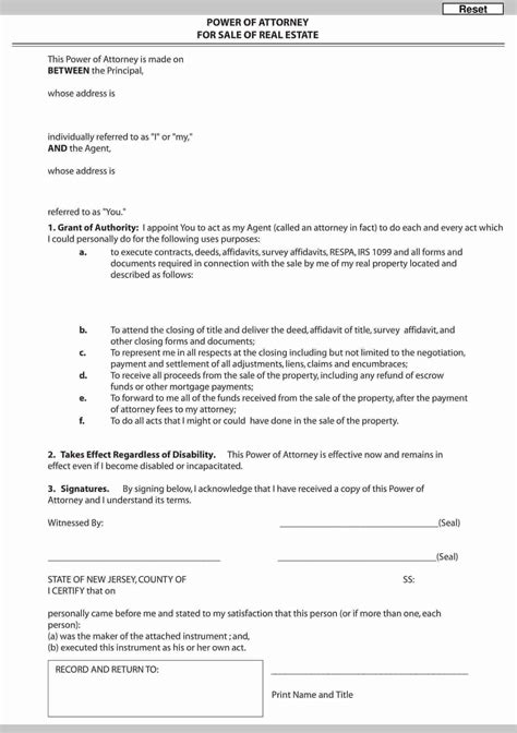 Printable Free Limited Power Of Attorney Forms To Print Templates
