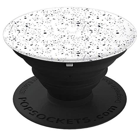White Popsocket With Black Dots Popsockets Grip And Stand For Phones