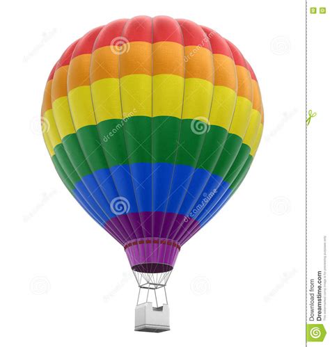 Multi Colored Hot Air Balloon Stock Illustration